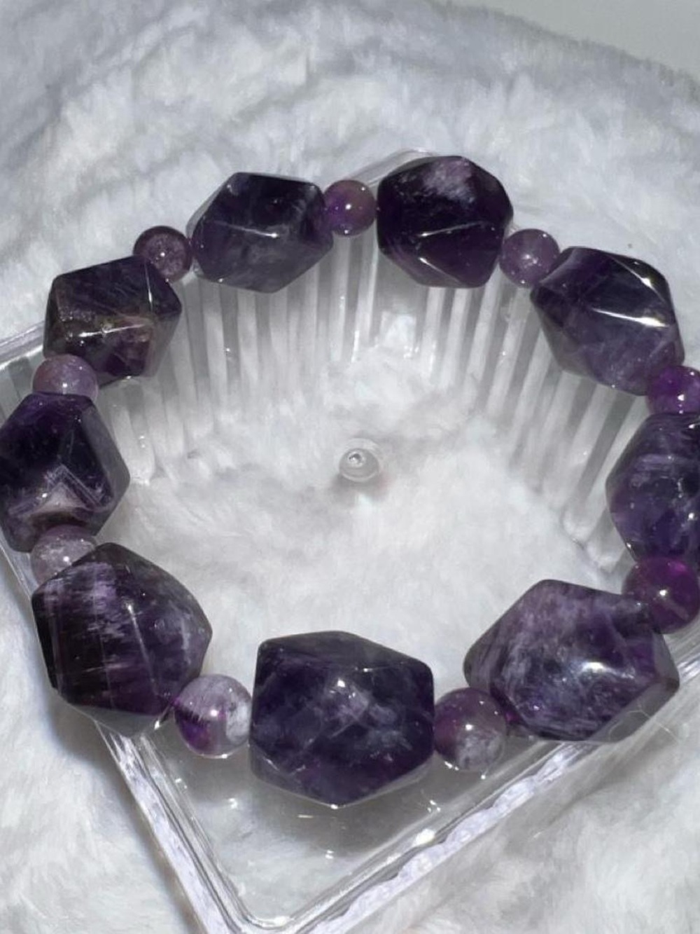 Amethyst Faceted Bead Bracelet